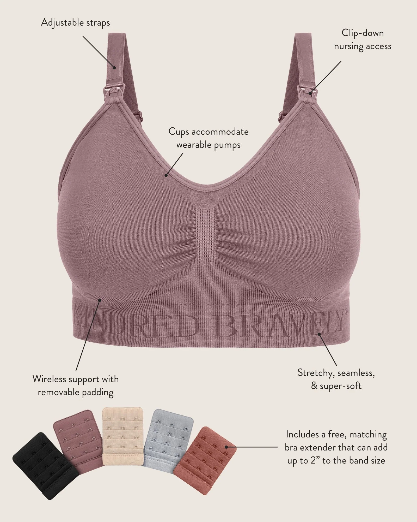 Simply Sublime® Nursing Bra | Grey - Image 9